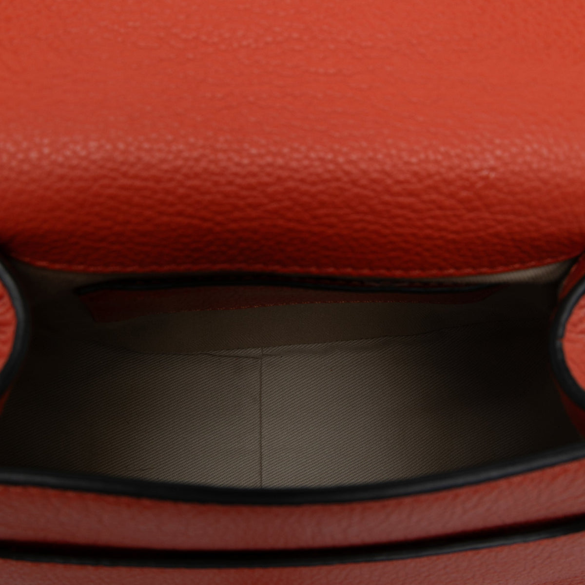 Chloé Small Grained Leather Marcie Saddle Crossbody — Orange