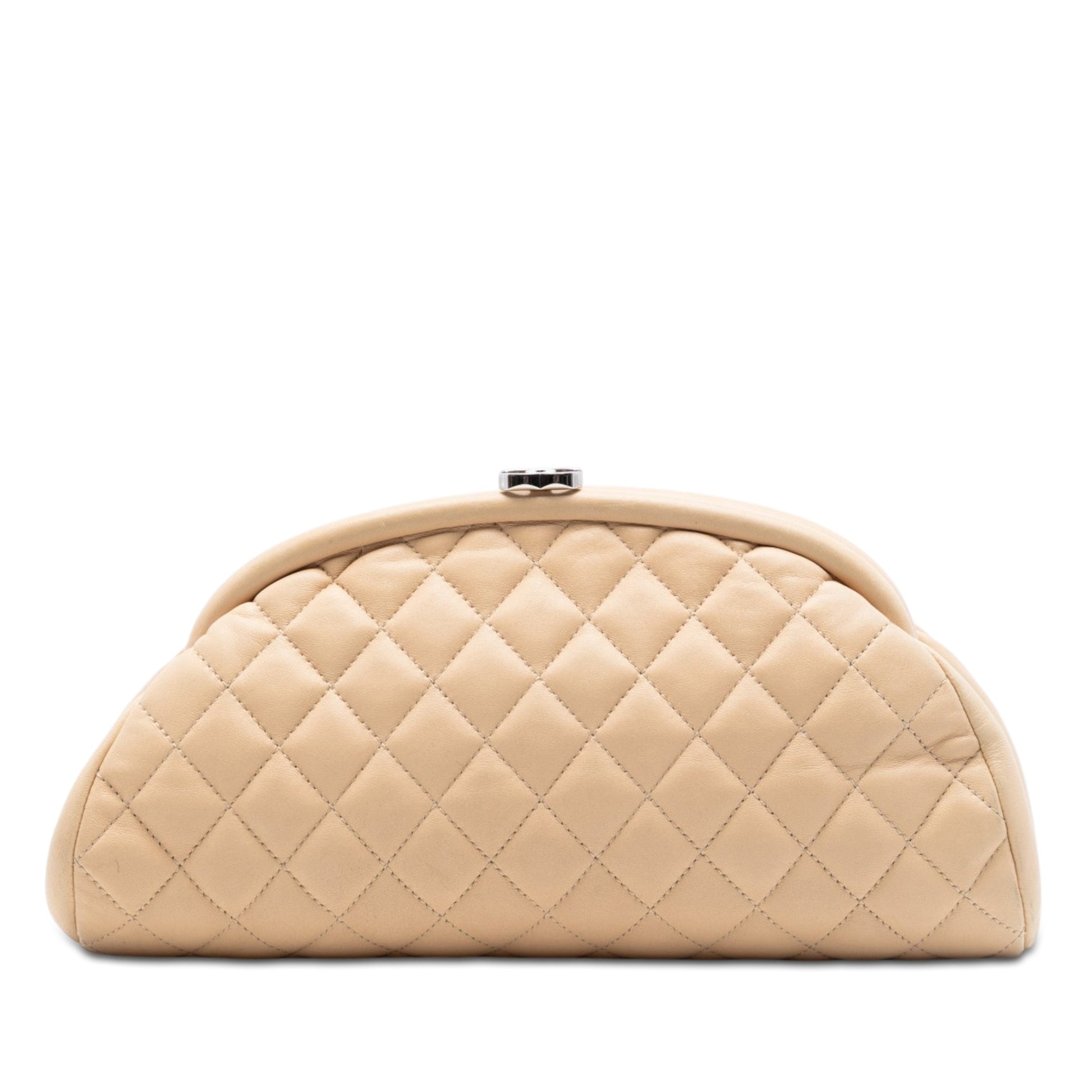 Chanel Quilted Lambskin Timeless Kisslock Clutch