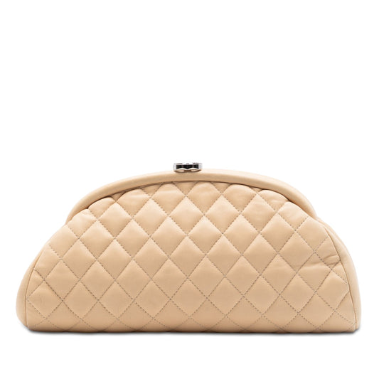 Chanel Quilted Lambskin Timeless Kisslock Clutch