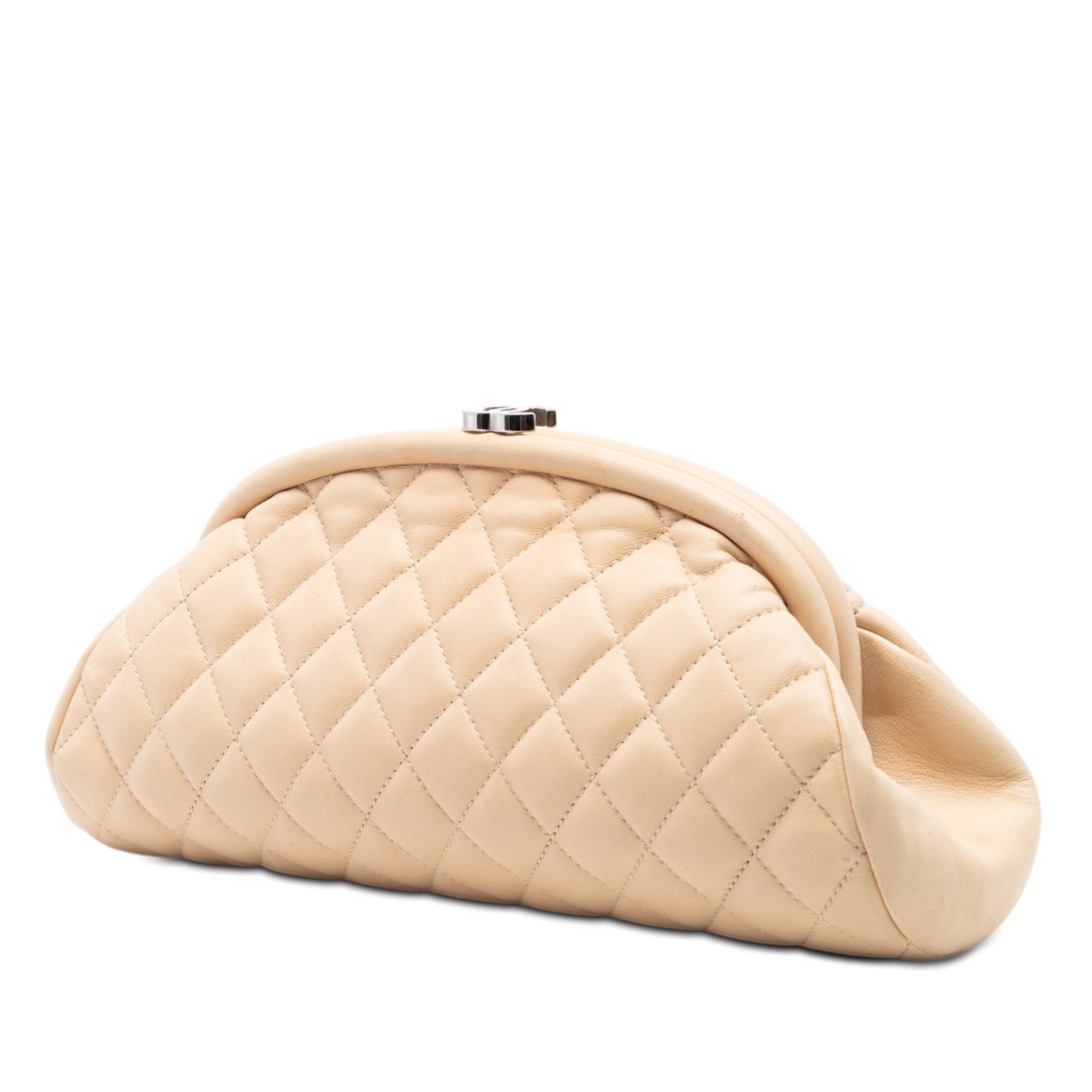 Chanel Quilted Lambskin Timeless Kisslock Clutch