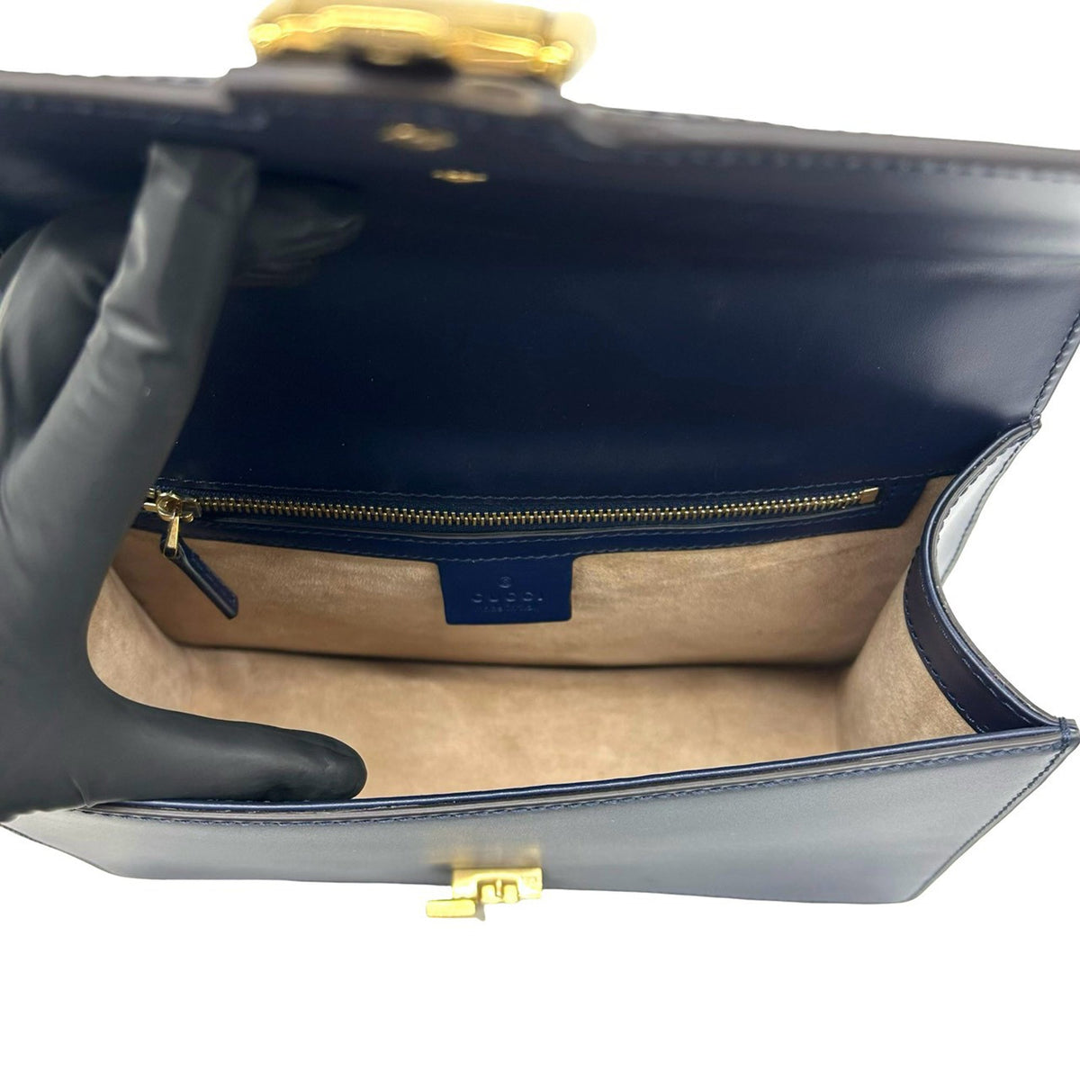 Gucci Small Calfskin Web Sylvie Satchel
