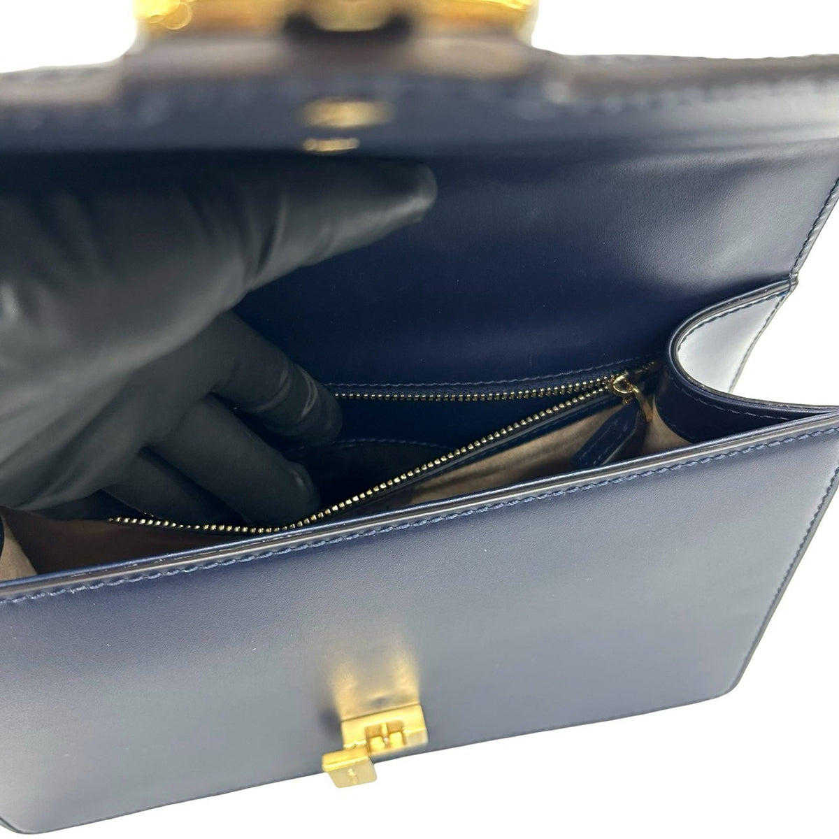 Gucci Small Calfskin Web Sylvie Satchel