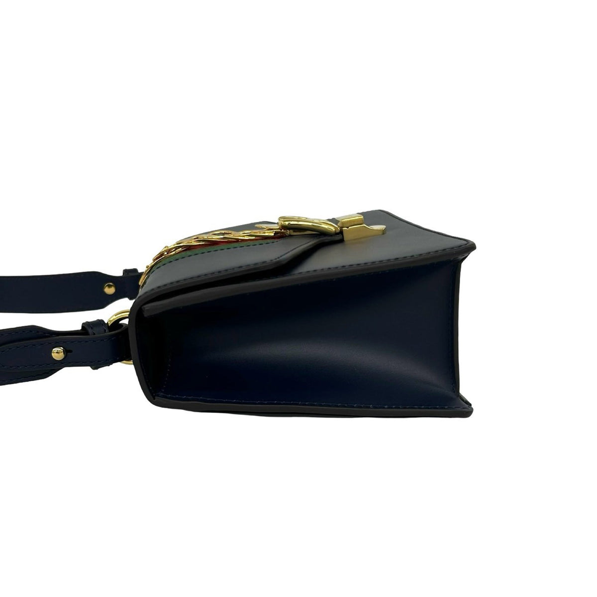 Gucci Small Calfskin Web Sylvie Satchel