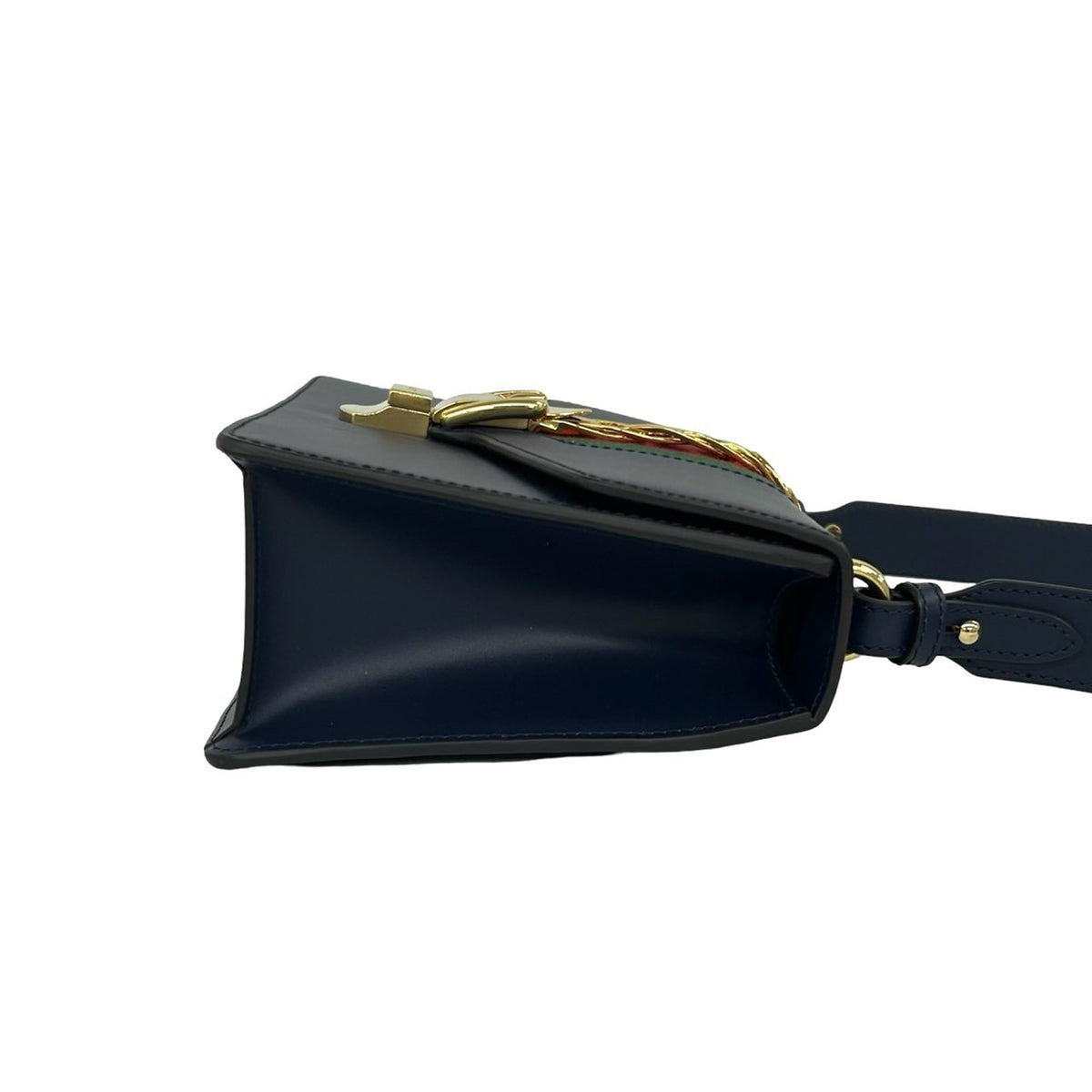 Gucci Small Calfskin Web Sylvie Satchel