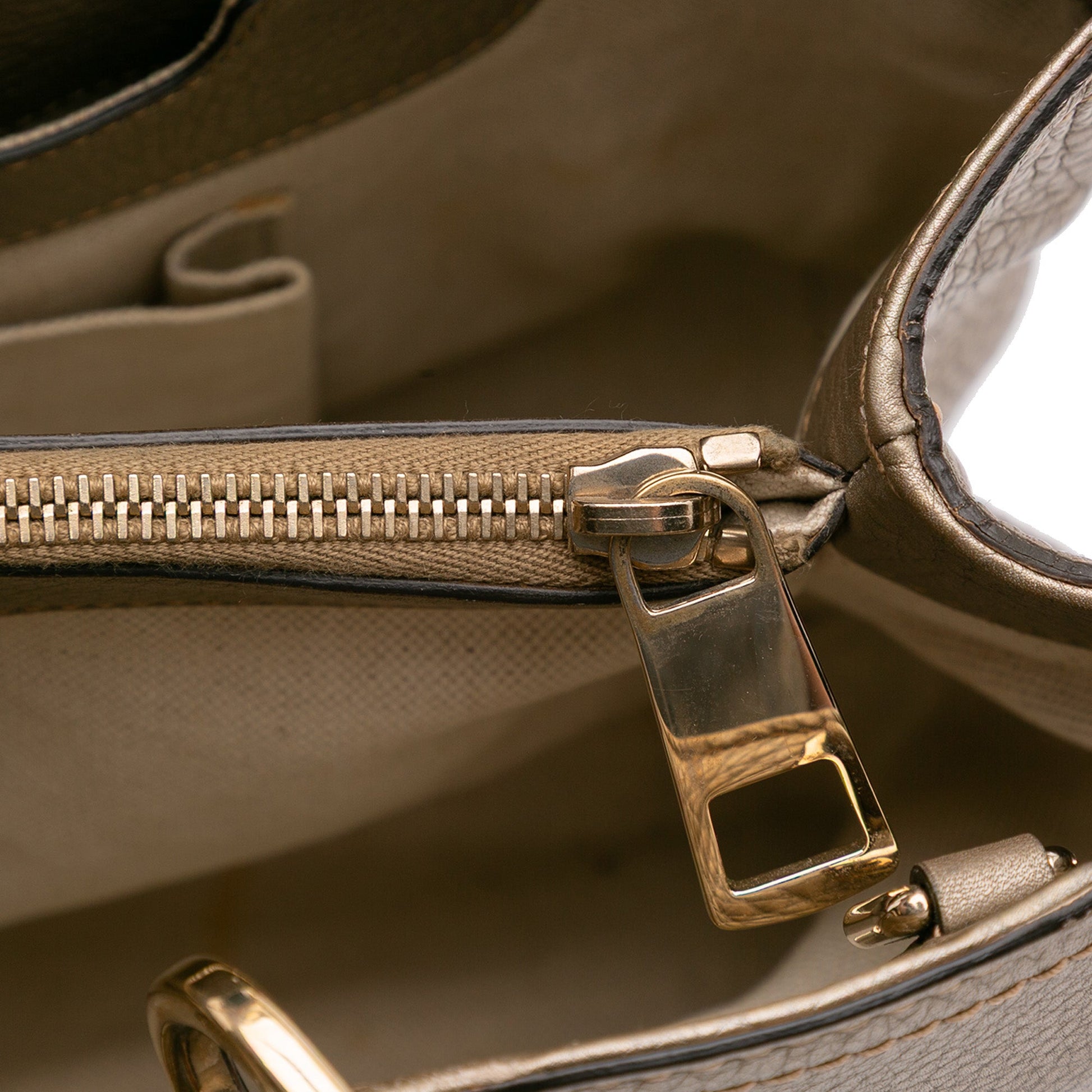 Gucci Medium Calfskin Bamboo Shopper Satchel