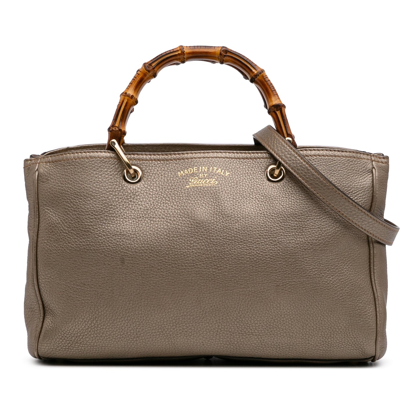 Gucci Medium Calfskin Bamboo Shopper Satchel