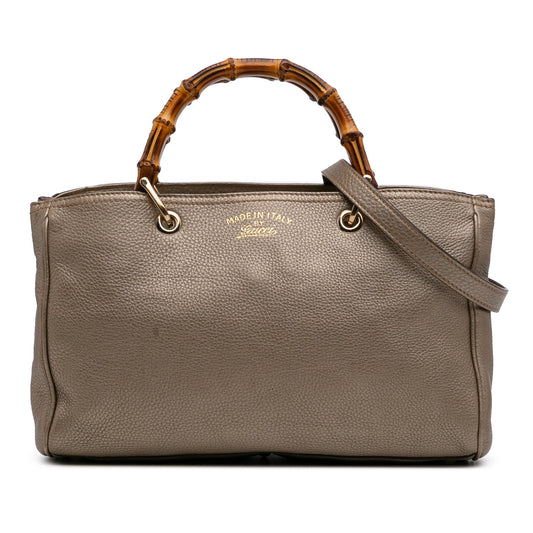 Gucci Medium Calfskin Bamboo Shopper Satchel