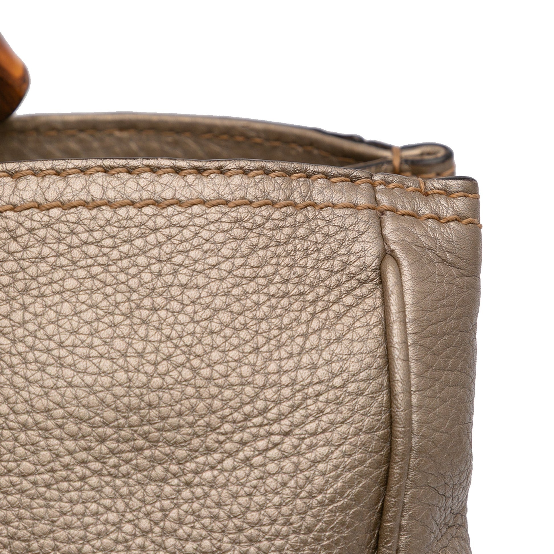 Gucci Medium Calfskin Bamboo Shopper Satchel