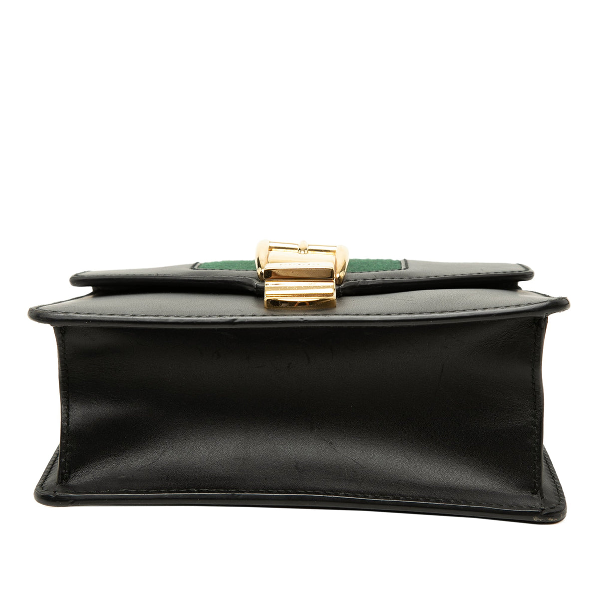 Gucci Mini Calfskin Web Sylvie Chain Satchel