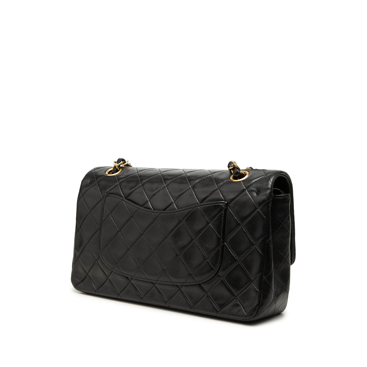 Chanel Medium Classic Lambskin Double Flap — Black