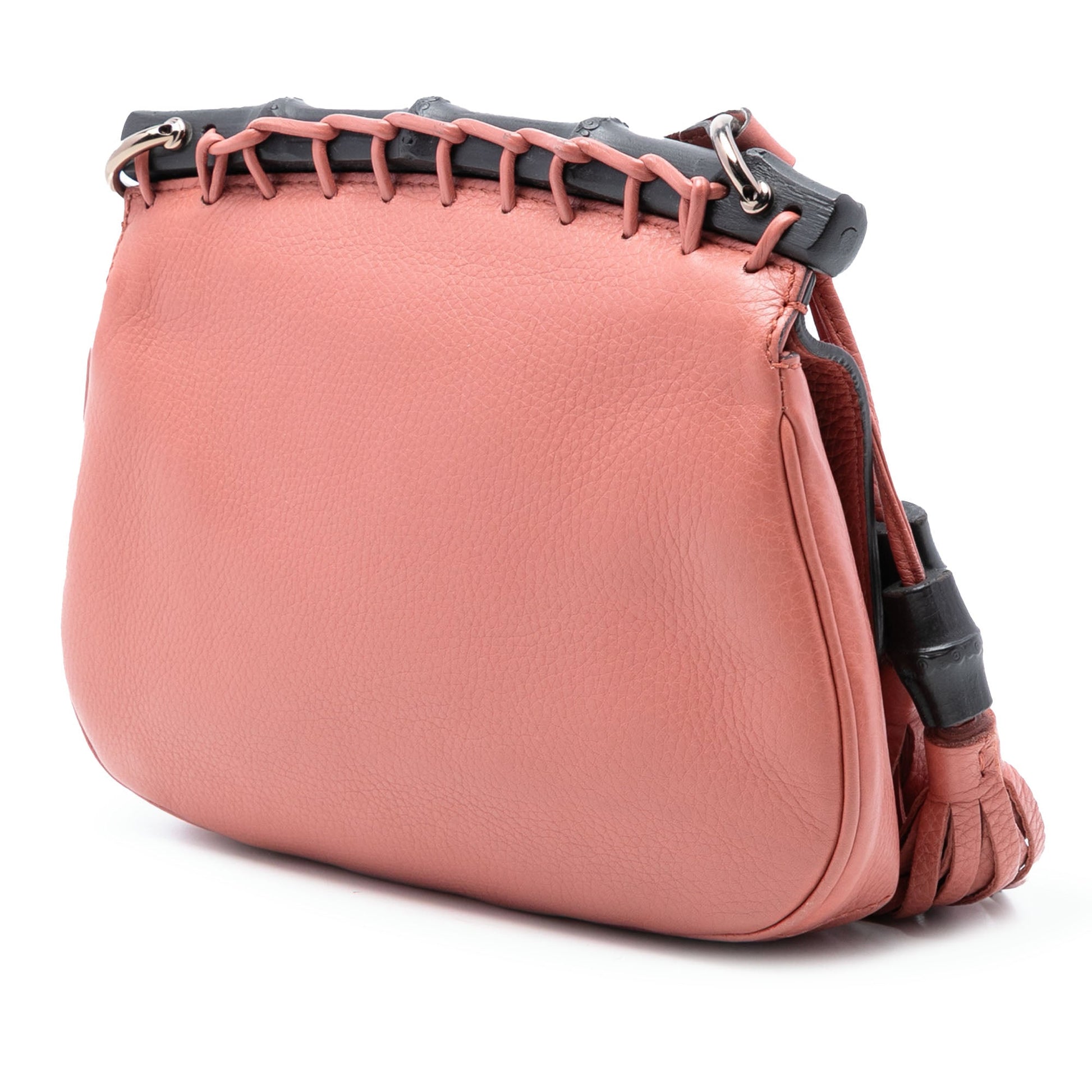 Gucci Small Leather Bamboo Nouveau Fringe Crossbody