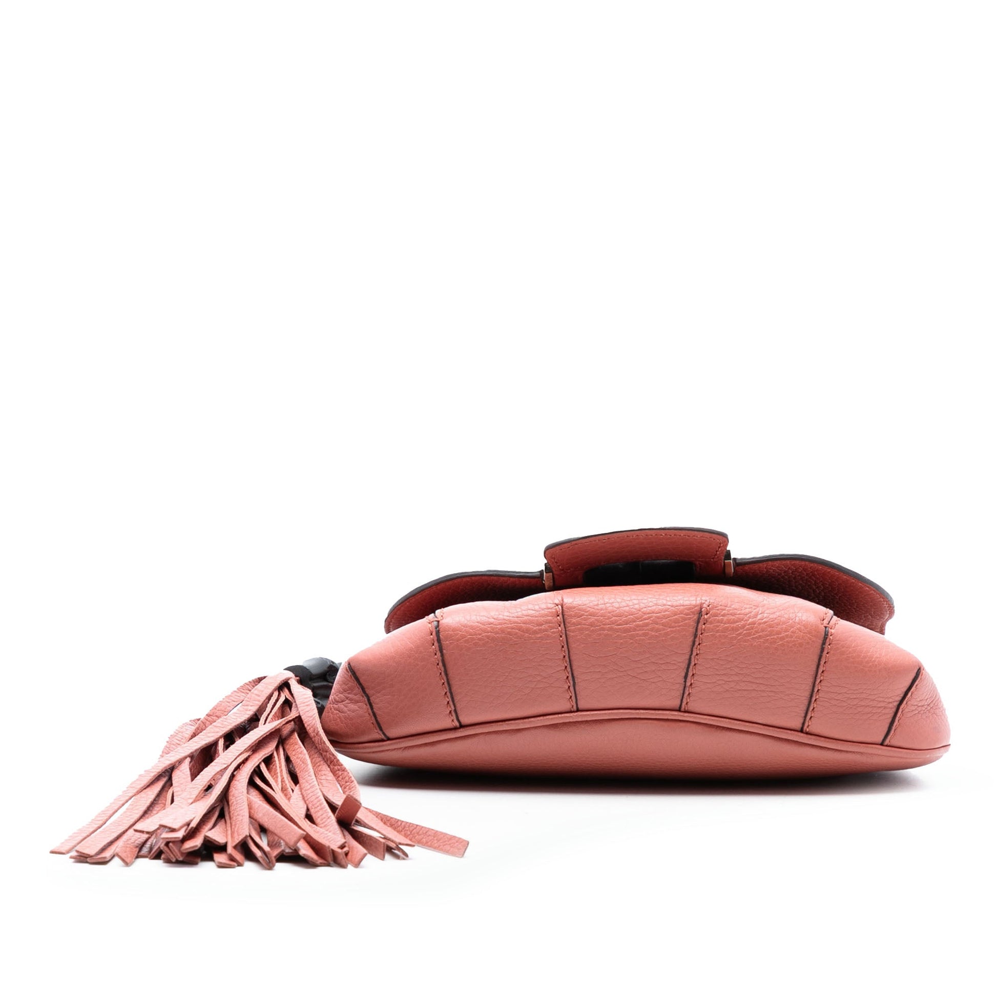 Gucci Small Leather Bamboo Nouveau Fringe Crossbody
