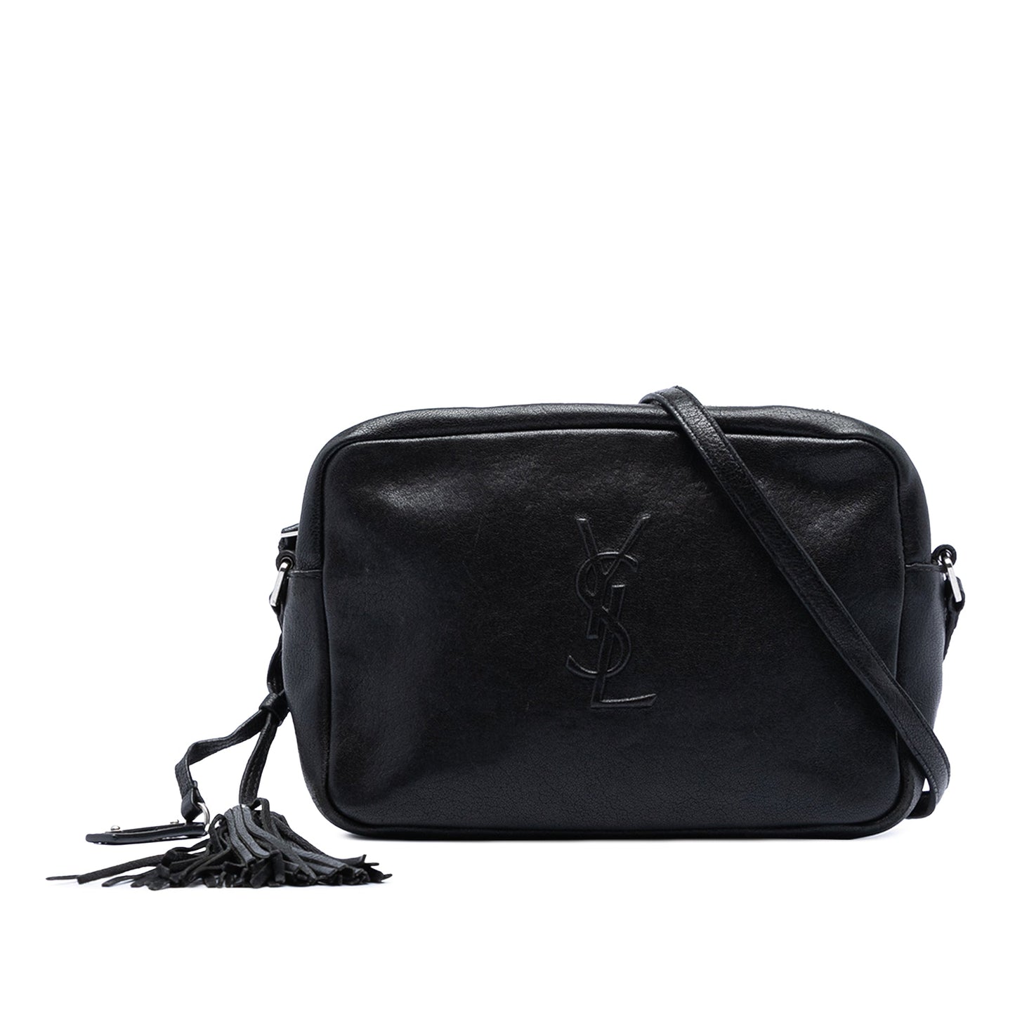 Saint Laurent Small Lambskin Monogram Lou Camera Bag