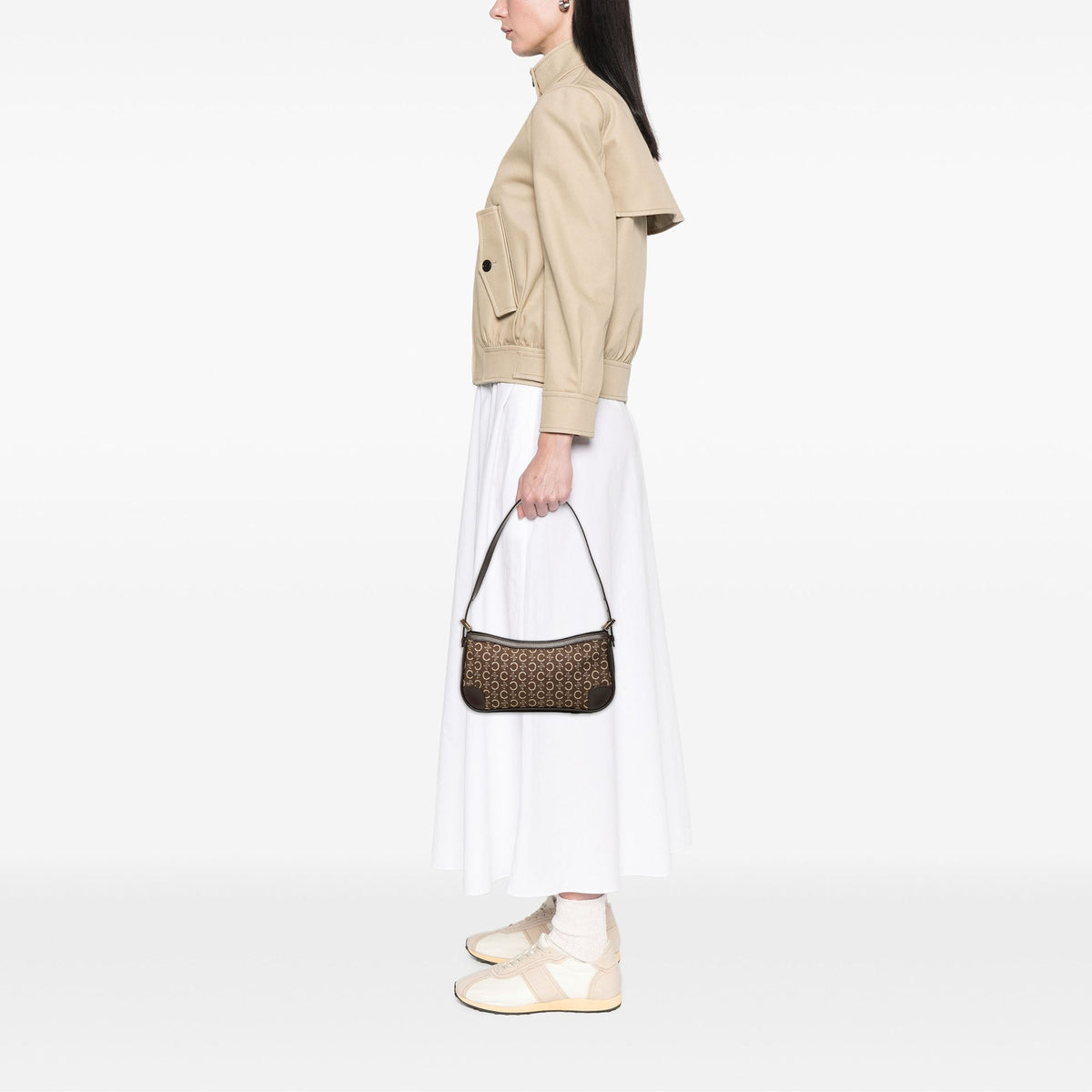 Celine C Macadam Canvas Shoulder Bag