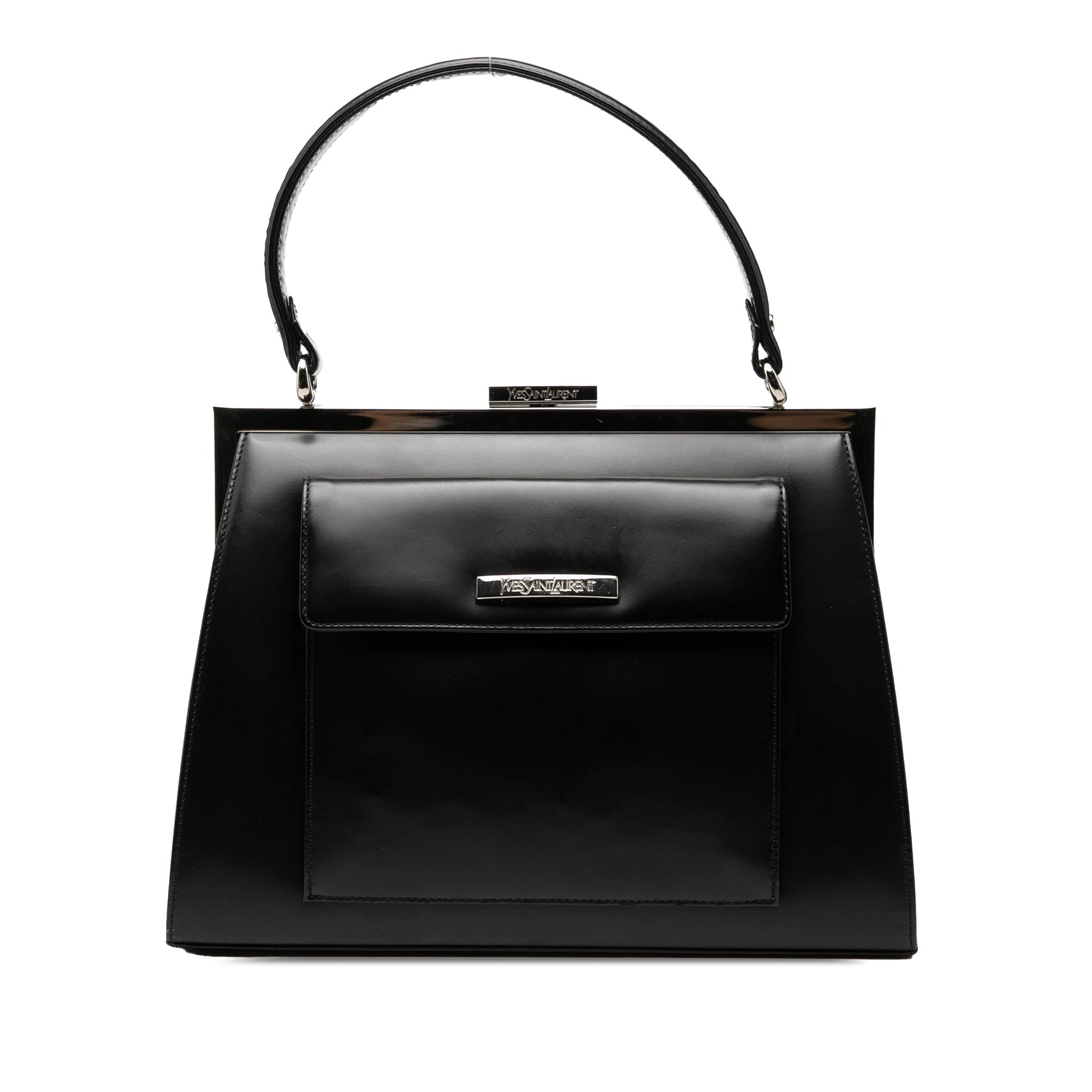 Saint Laurent Leather Top Handle Frame Bag