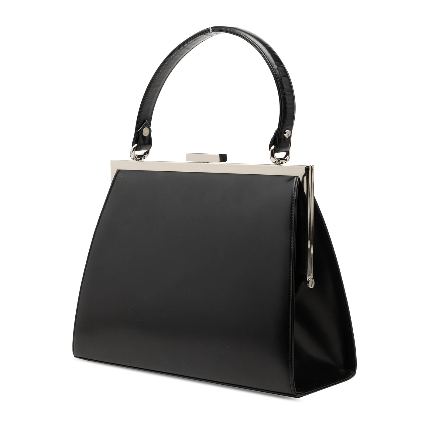 Saint Laurent Leather Top Handle Frame Bag