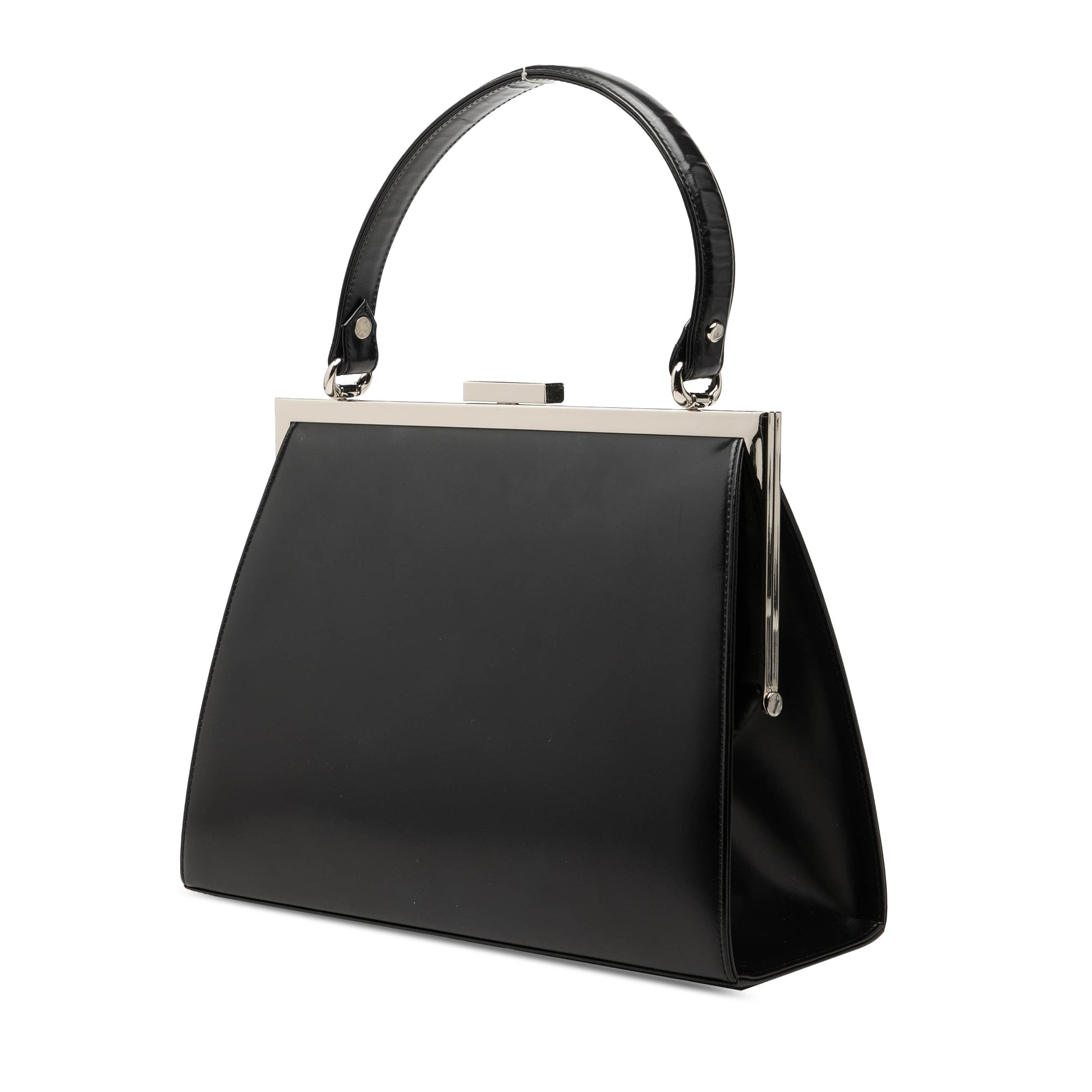 Saint Laurent Leather Top Handle Frame Bag