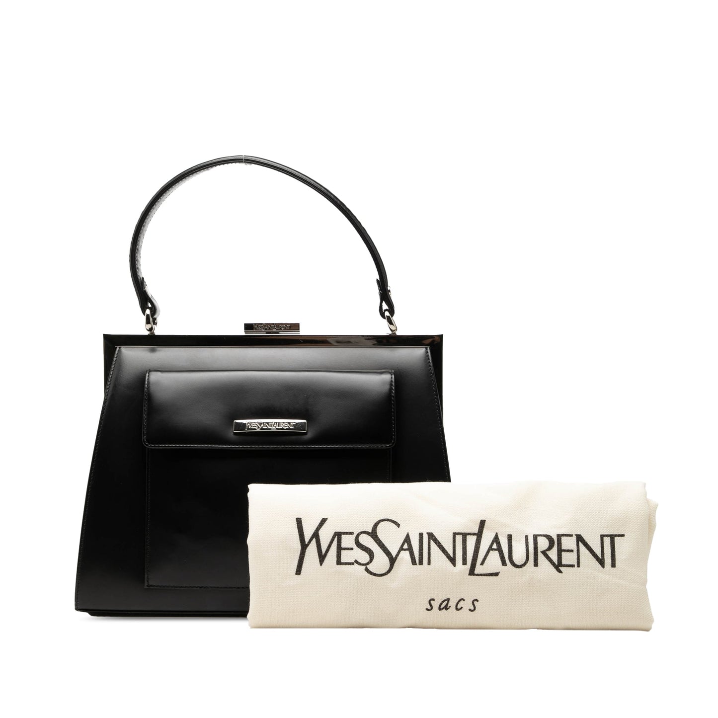 Saint Laurent Leather Top Handle Frame Bag