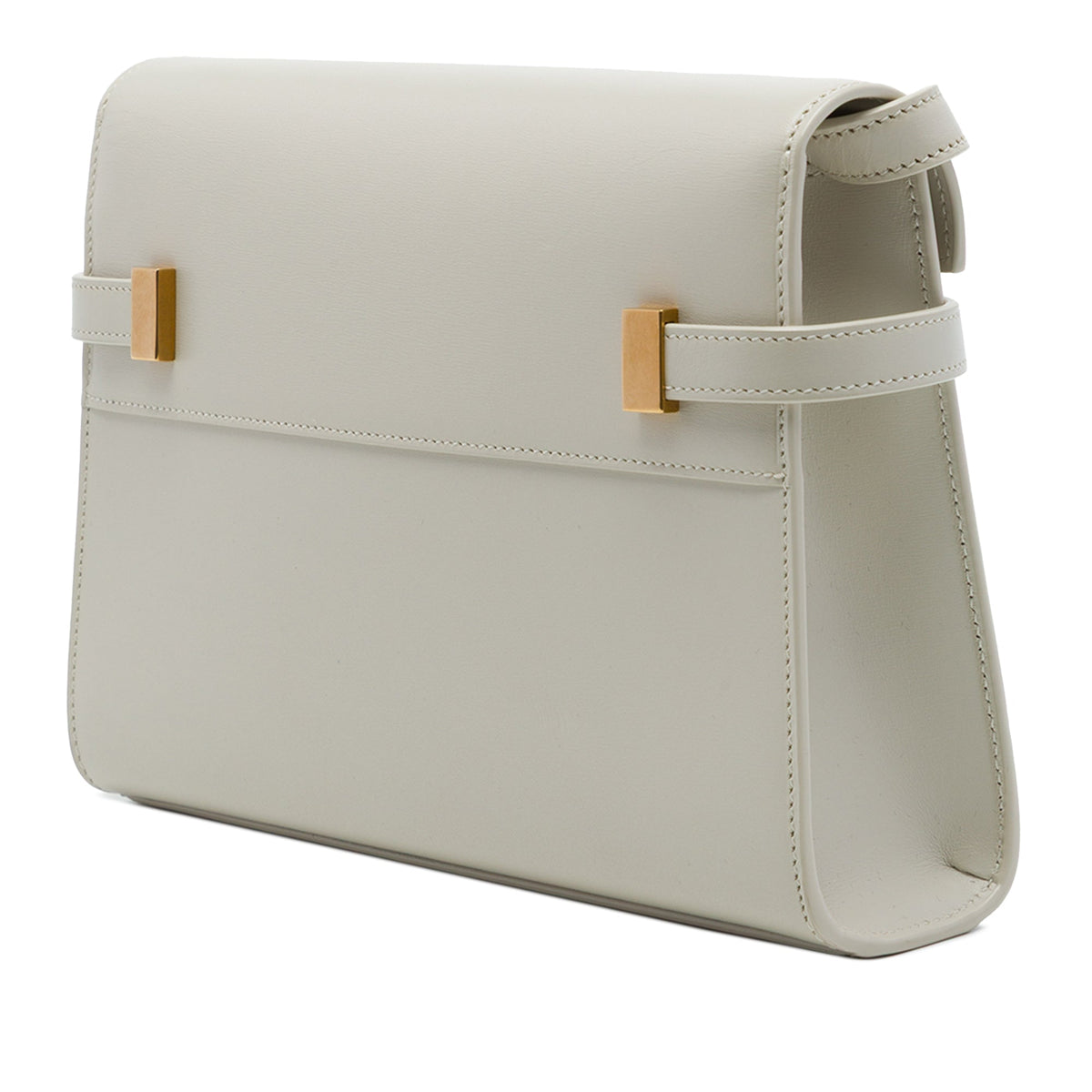 Saint Laurent Small Smooth Calfskin Manhattan Shoulder Bag — White