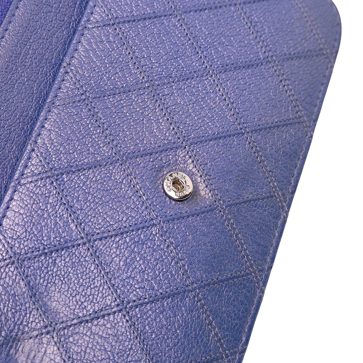 Chanel CC Calfskin Double Stitched Wallet on Chain