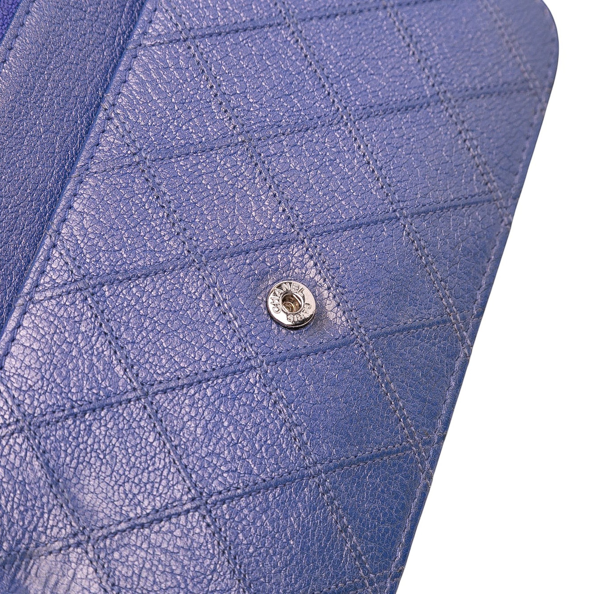 Chanel CC Calfskin Double Stitched Wallet on Chain
