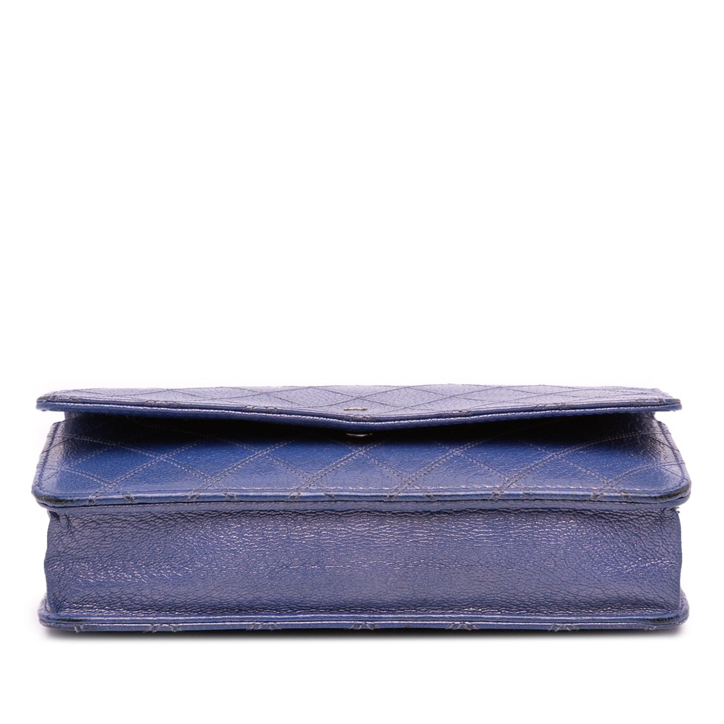 Chanel CC Calfskin Double Stitched Wallet on Chain