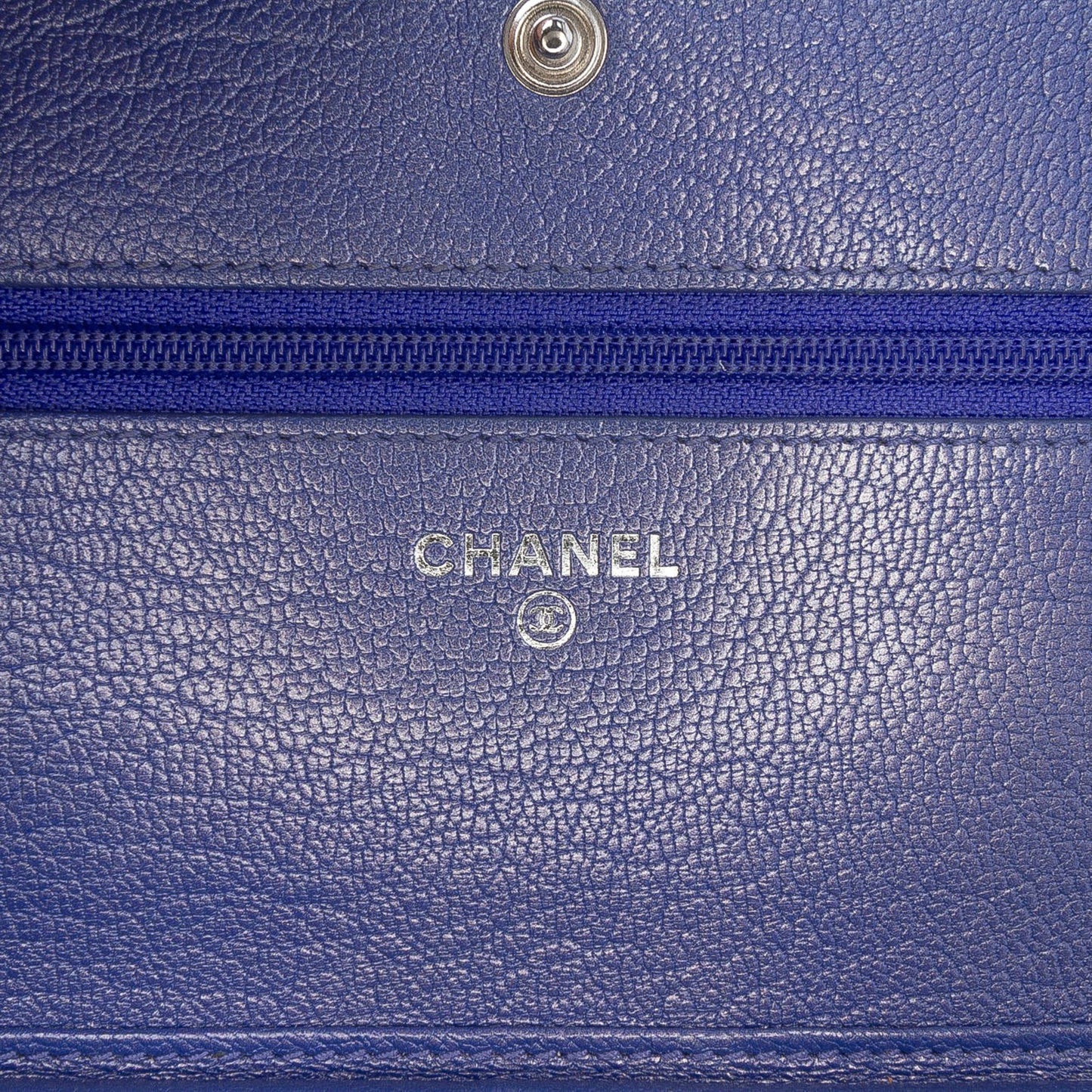 Chanel CC Calfskin Double Stitched Wallet on Chain