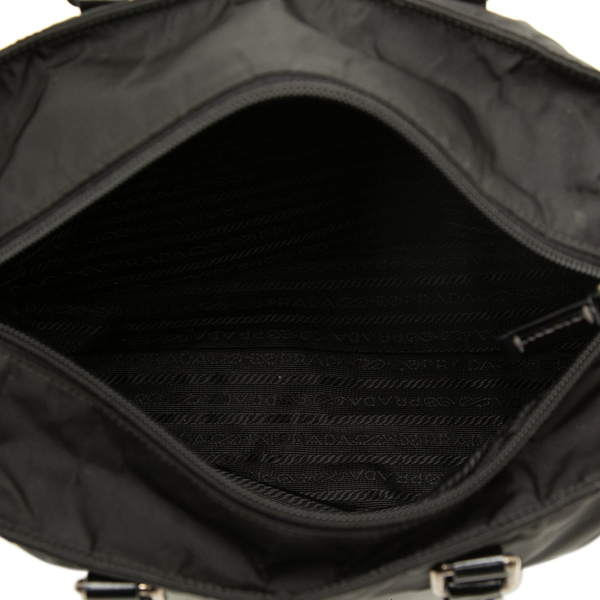 Prada Tessuto Canapa Logo Satchel — Black