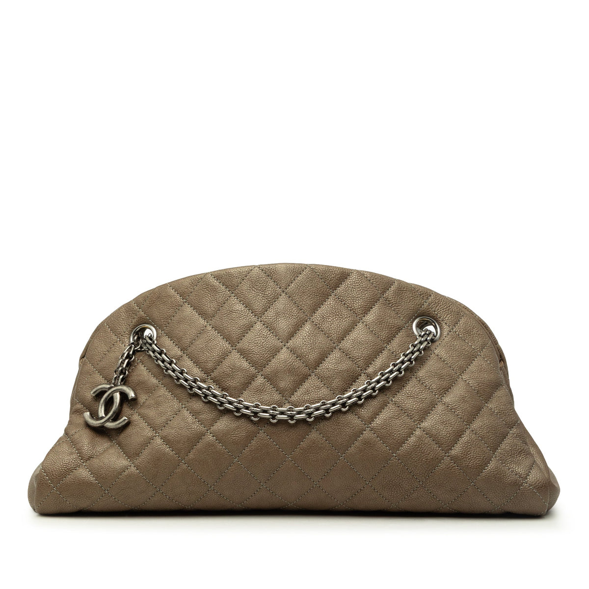 Chanel Medium Caviar Just Mademoiselle Bowling Bag — Brown