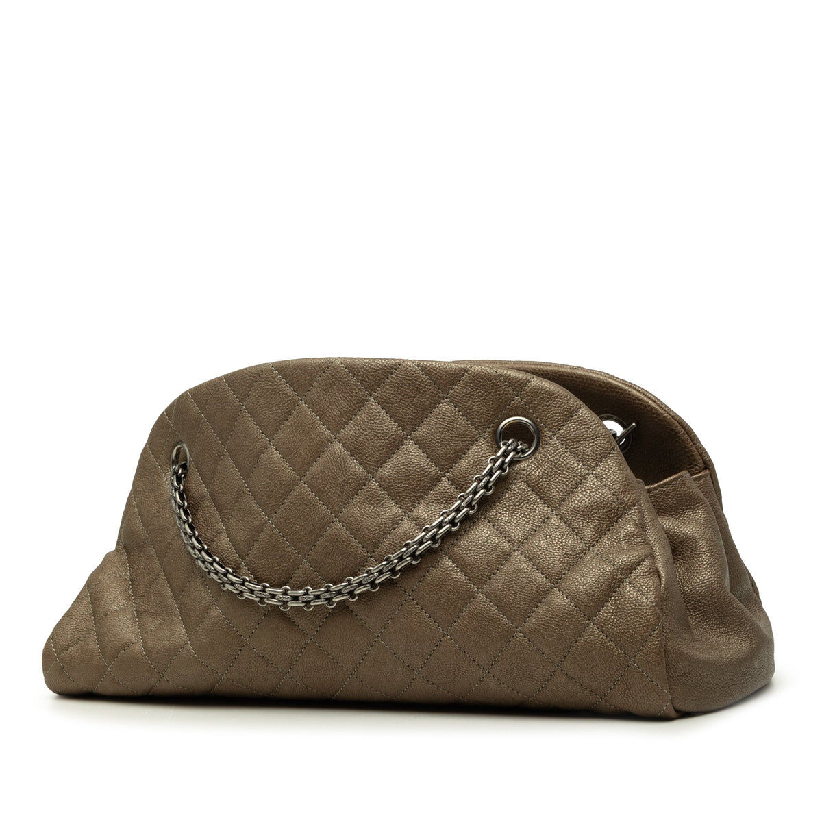 Chanel Medium Caviar Just Mademoiselle Bowling Bag — Brown