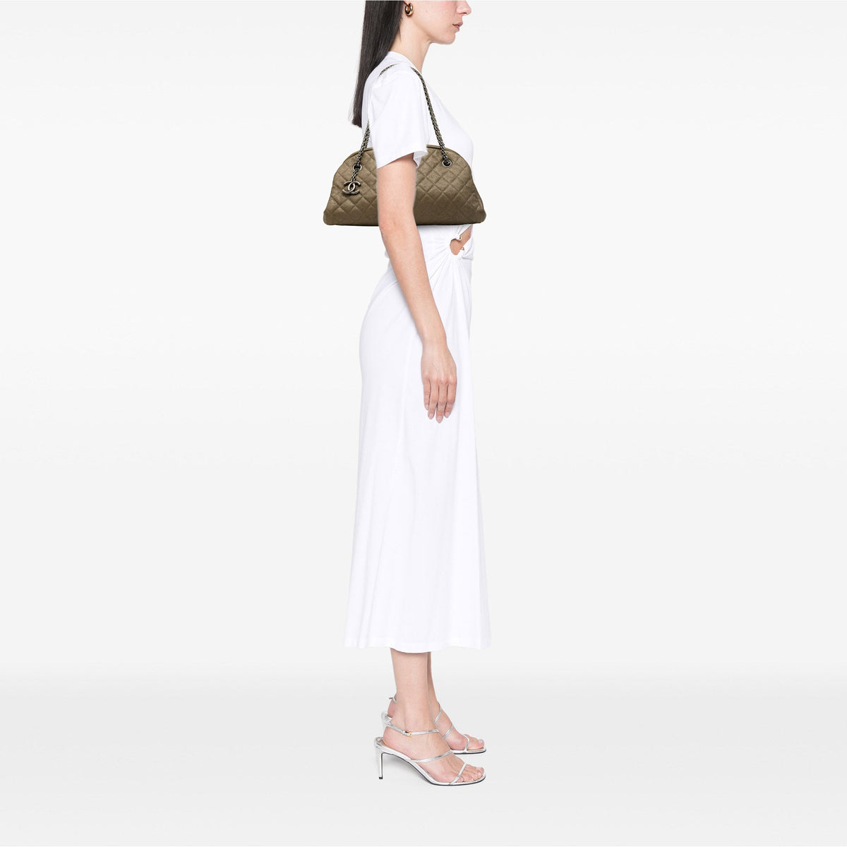 Chanel Medium Caviar Just Mademoiselle Bowling Bag — Brown
