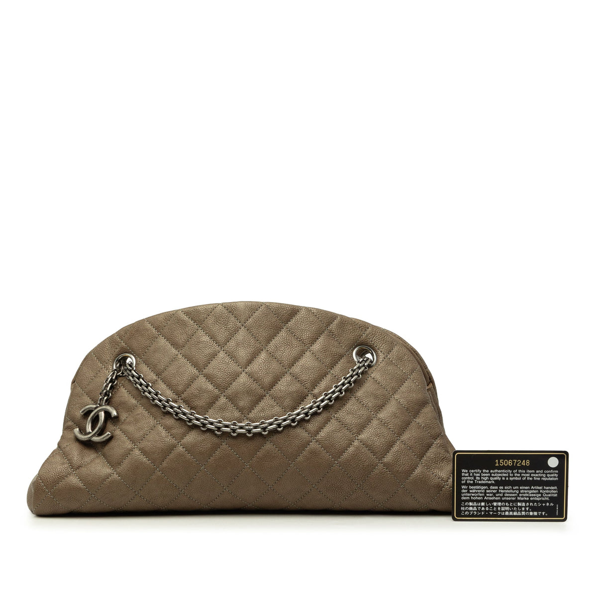 Chanel Medium Caviar Just Mademoiselle Bowling Bag — Brown