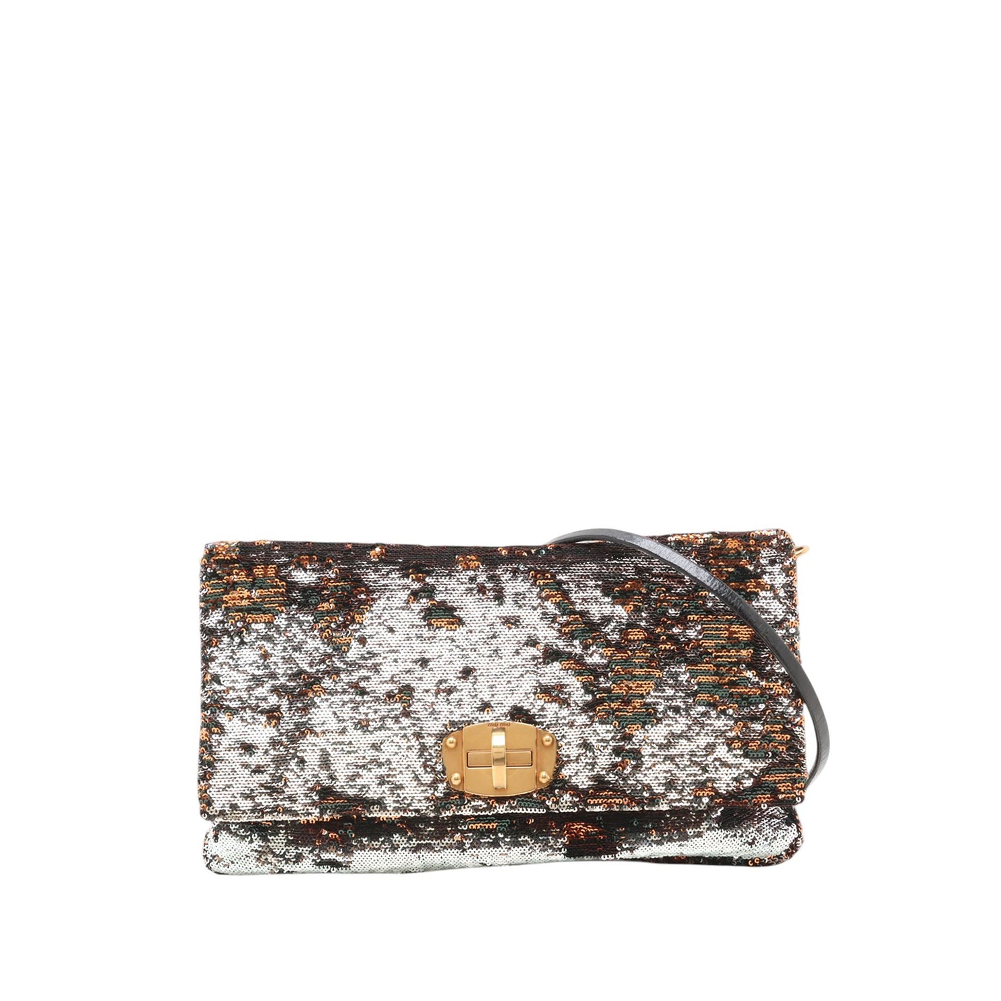 Miu Miu Leather Sequin Crossbody