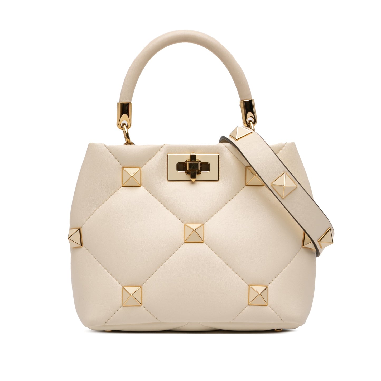 Valentino Small Nappa Roman Stud The Handle Bag