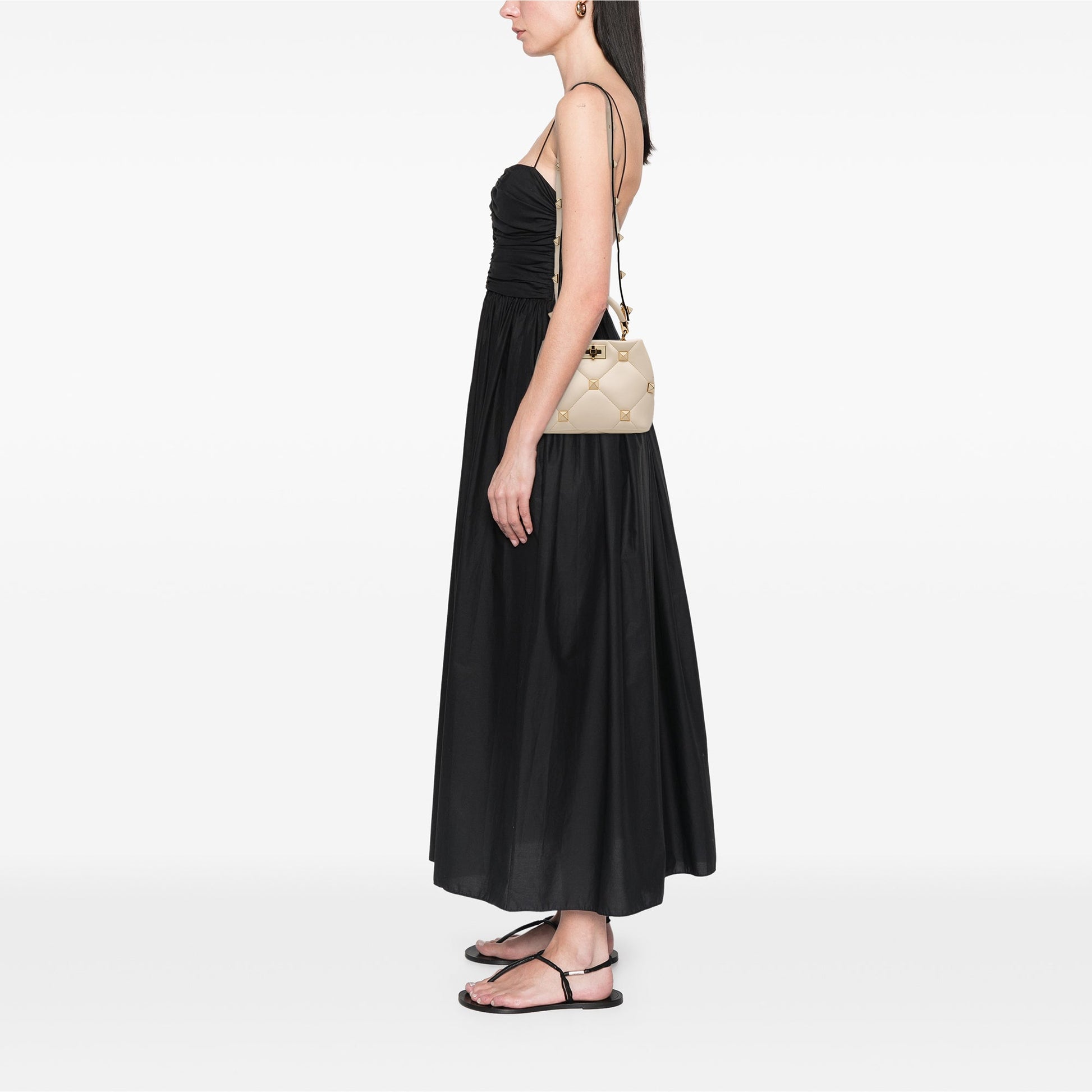 Valentino Small Nappa Roman Stud The Handle Bag