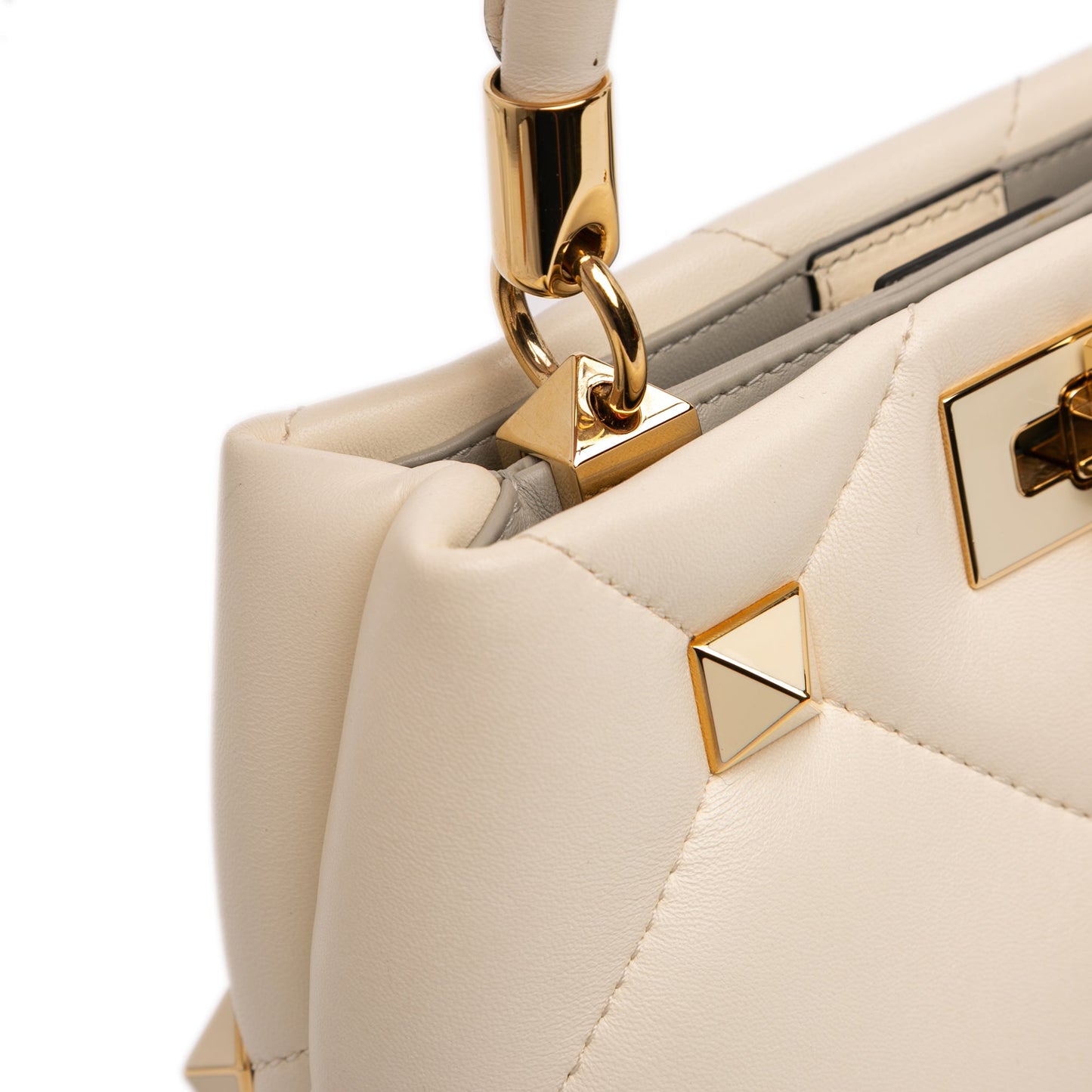 Valentino Small Nappa Roman Stud The Handle Bag