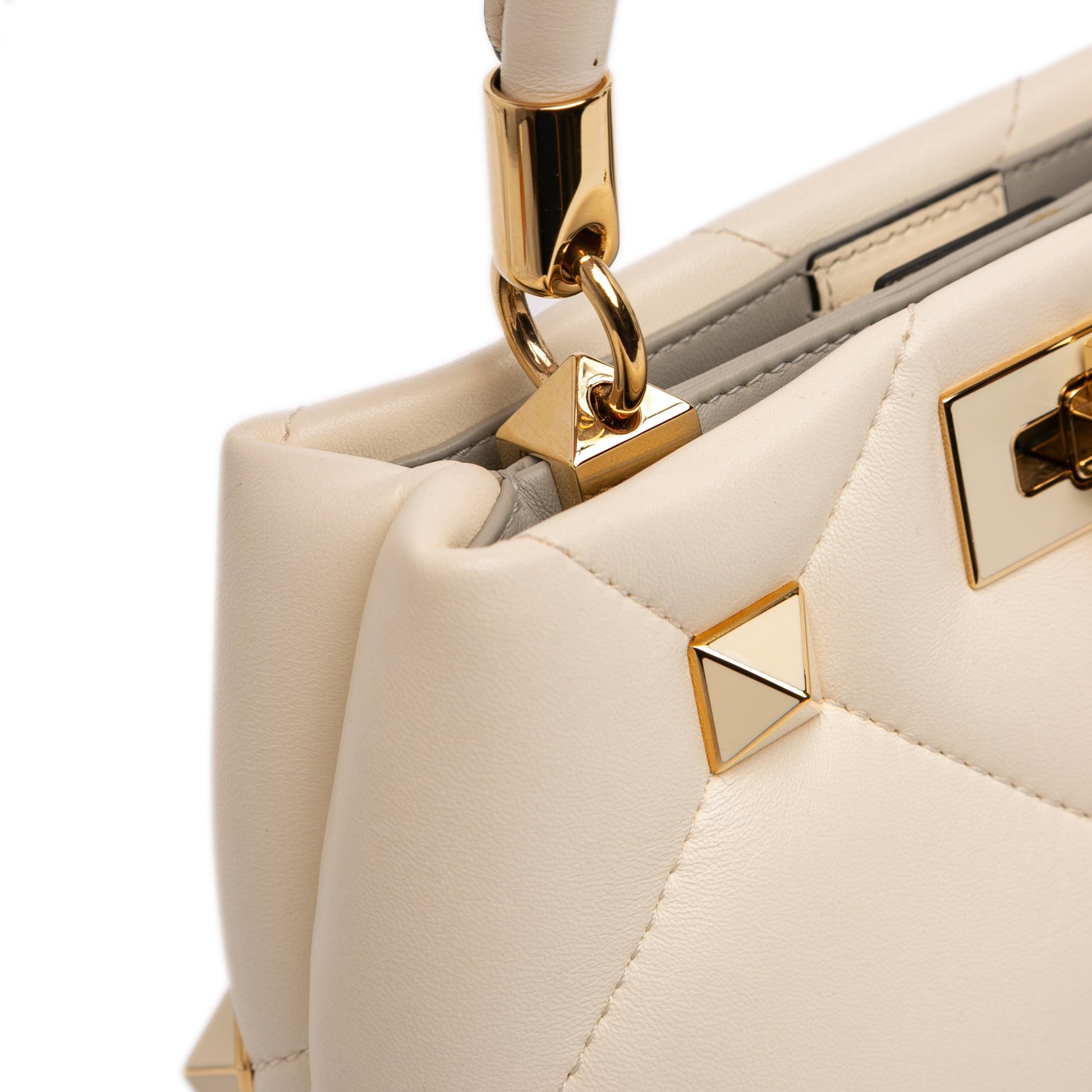 Valentino Small Nappa Roman Stud The Handle Bag