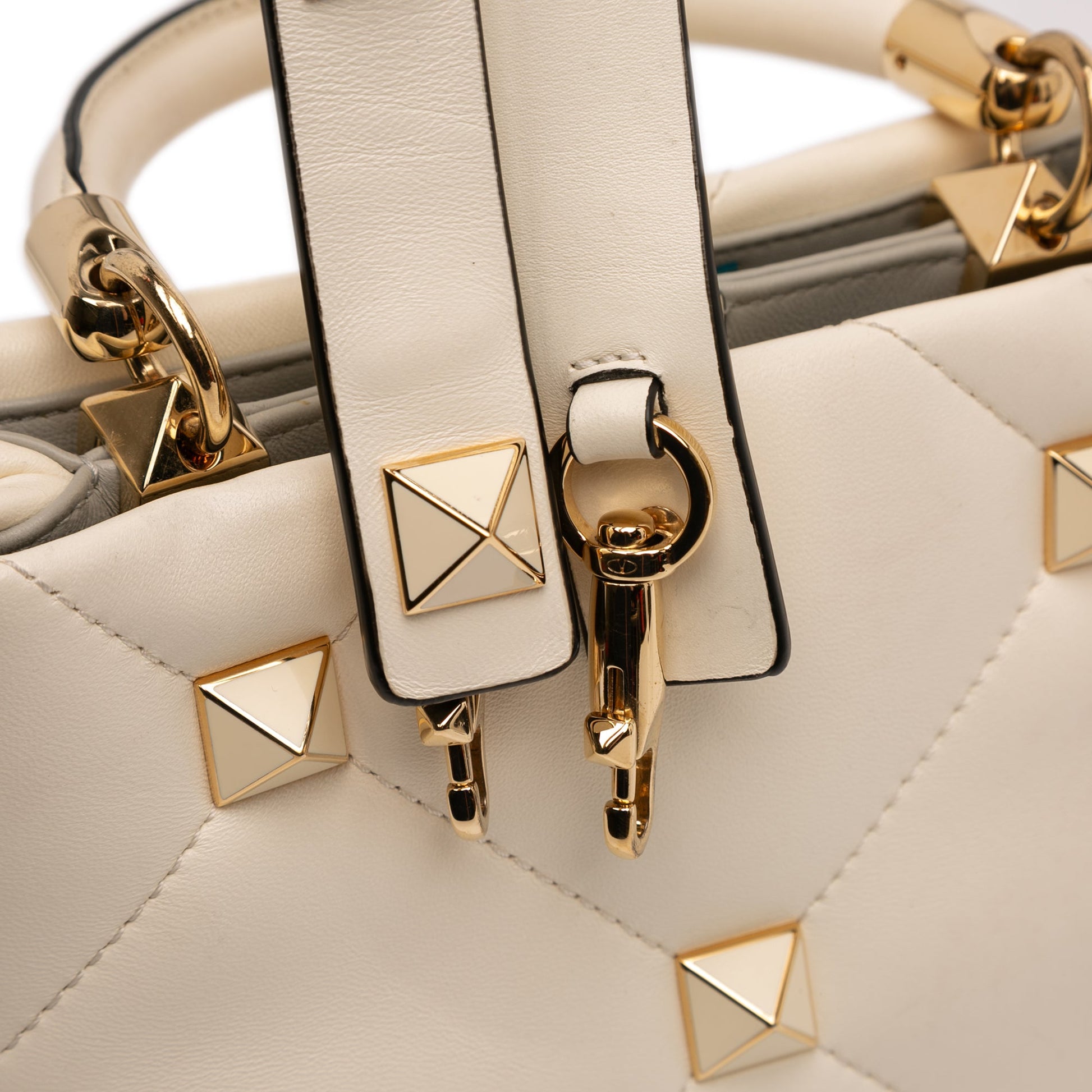 Valentino Small Nappa Roman Stud The Handle Bag