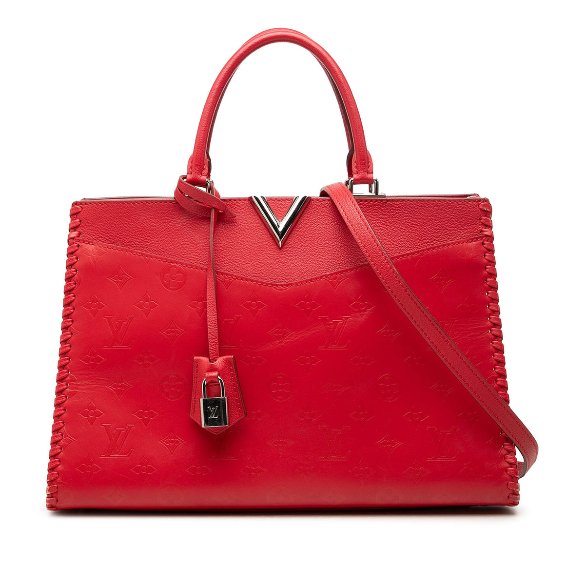 Louis Vuitton Monogram Very Leather Very Zipped — Red