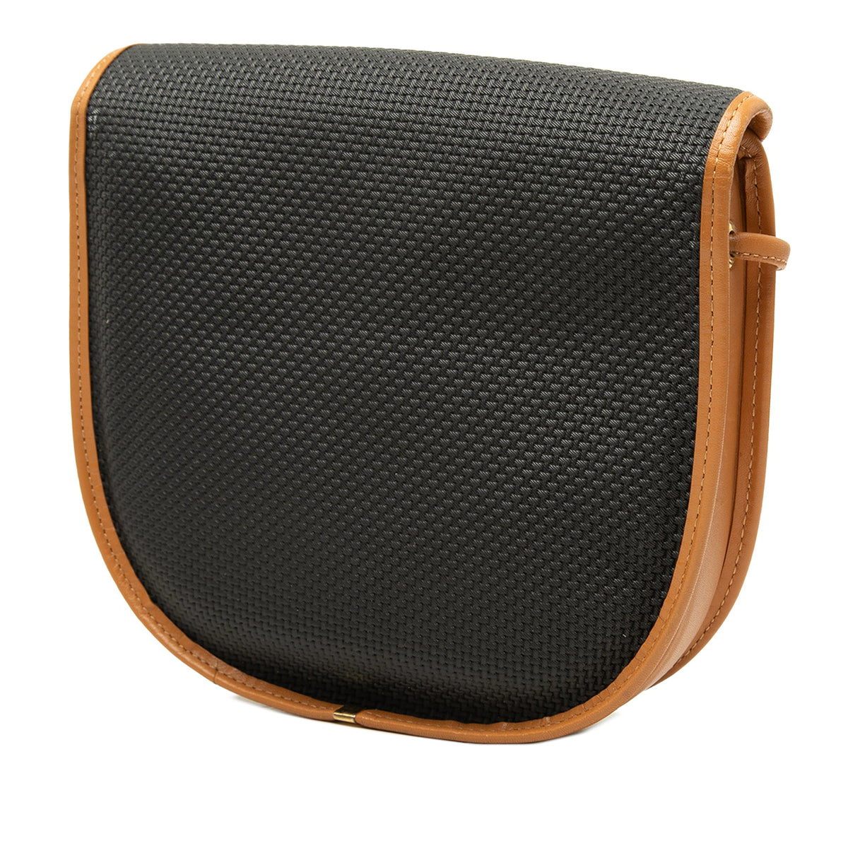 Saint Laurent Leather Trimmed Coated Canvas Crossbody — Black