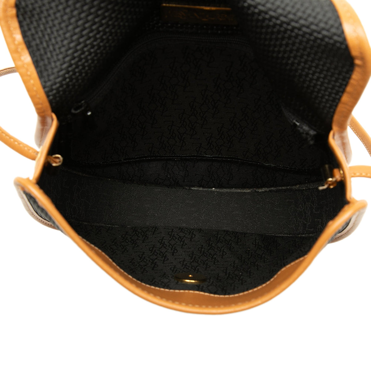 Saint Laurent Leather Trimmed Coated Canvas Crossbody — Black