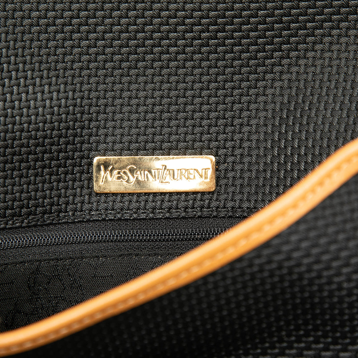 Saint Laurent Leather Trimmed Coated Canvas Crossbody — Black