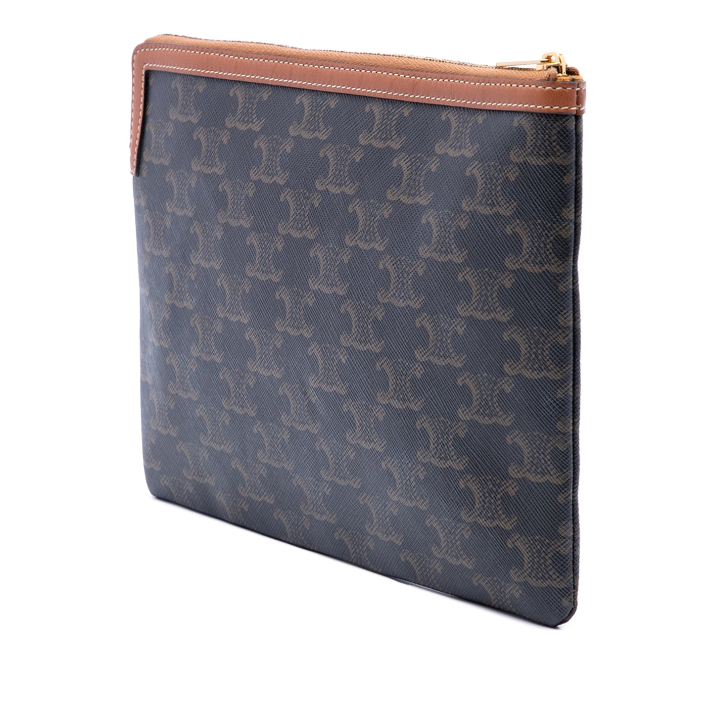 Celine Small Triomphe Coated Canvas Clutch