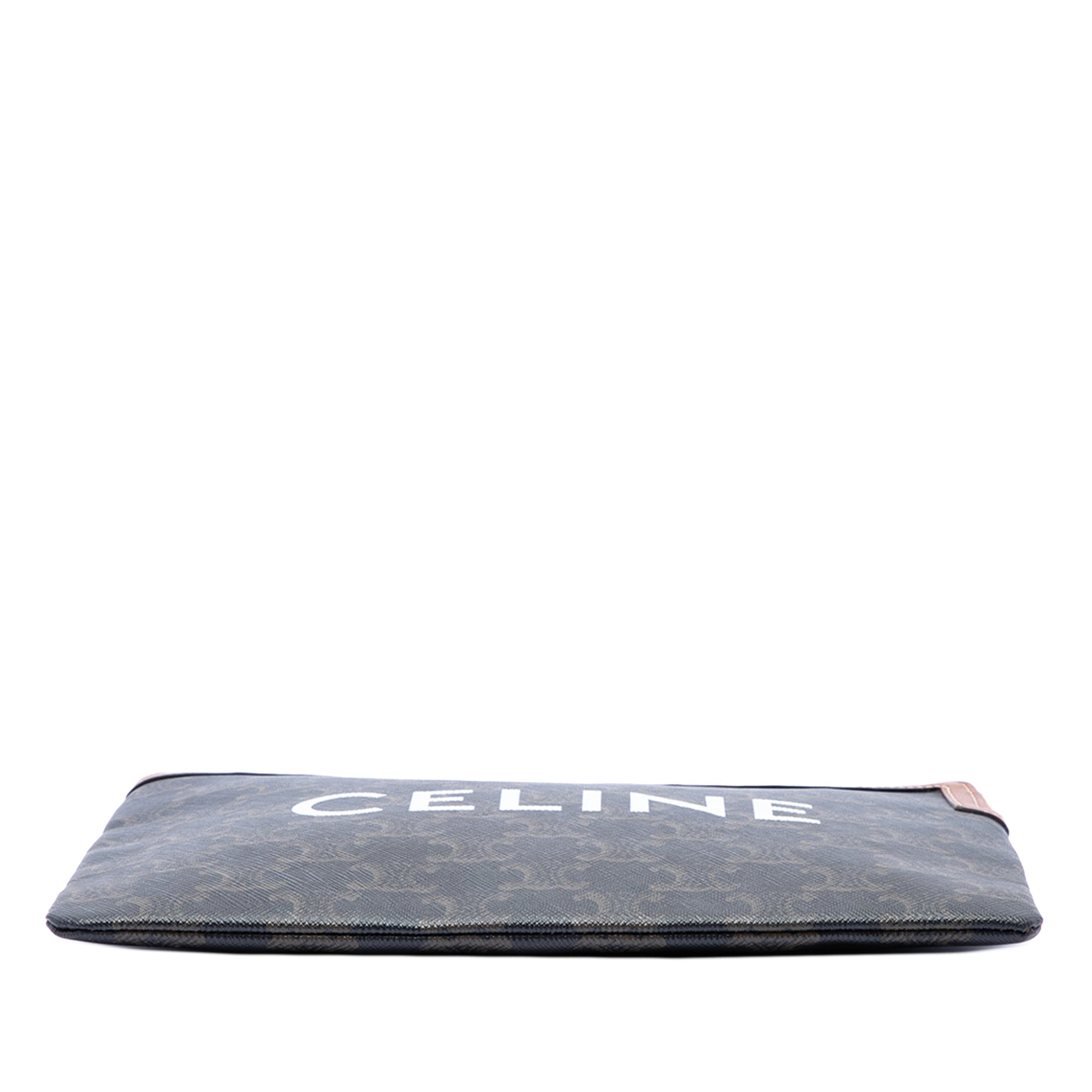 Celine Small Triomphe Coated Canvas Clutch
