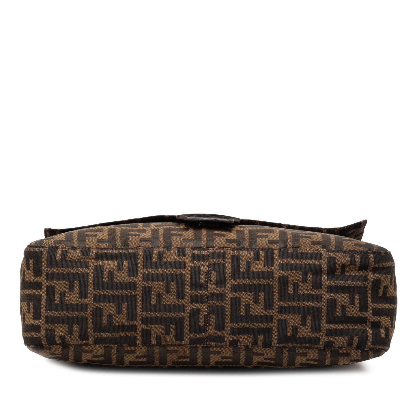 Fendi Zucca Canvas Mamma Forever Zip Shoulder Bag