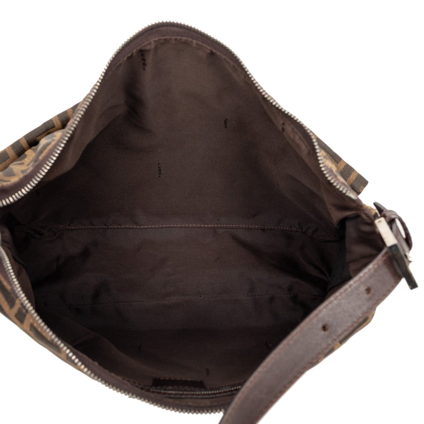 Fendi Zucca Canvas Mamma Forever Zip Shoulder Bag