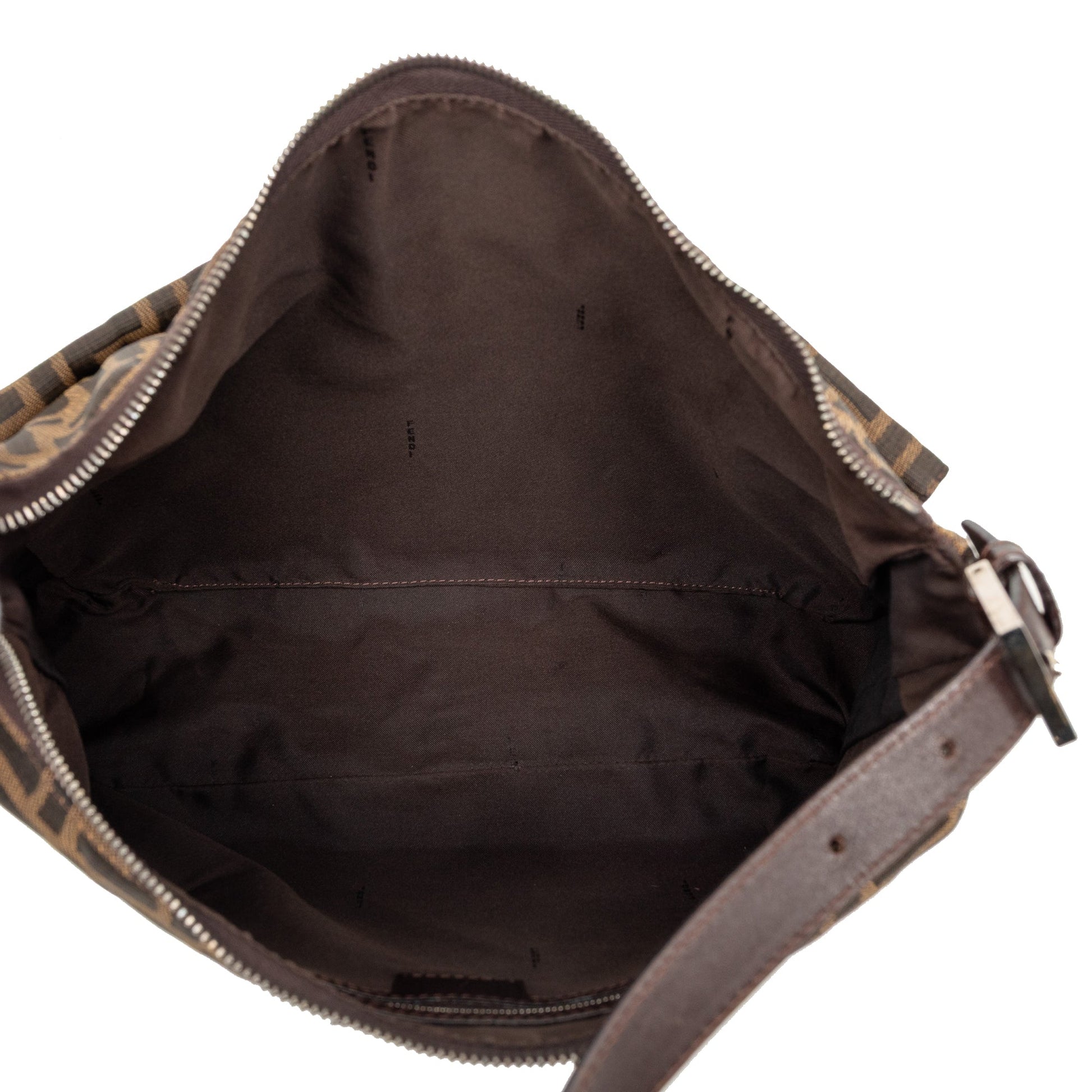 Fendi Zucca Canvas Mamma Forever Zip Shoulder Bag
