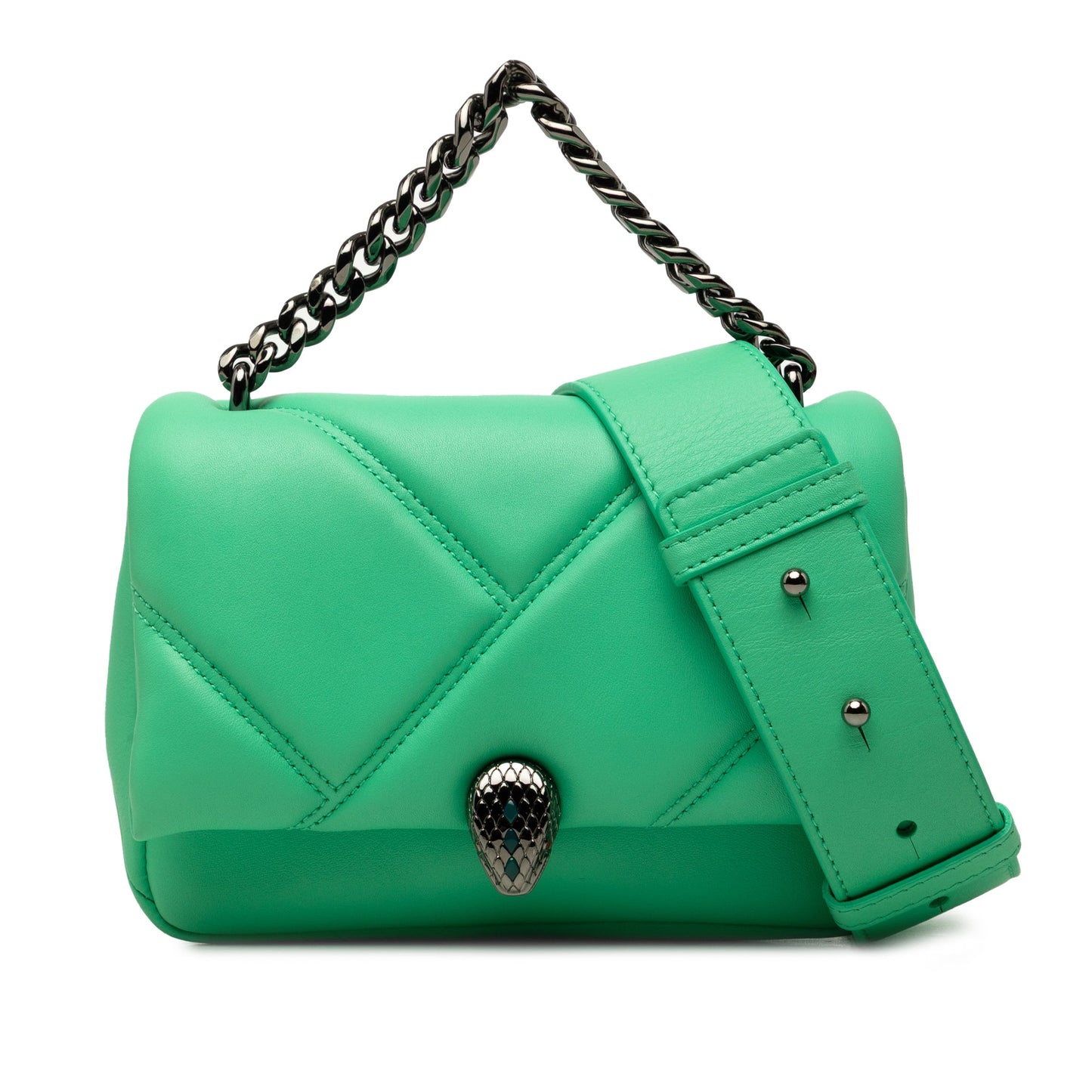 Bvlgari Mini Leather Serpenti Cabochon Satchel