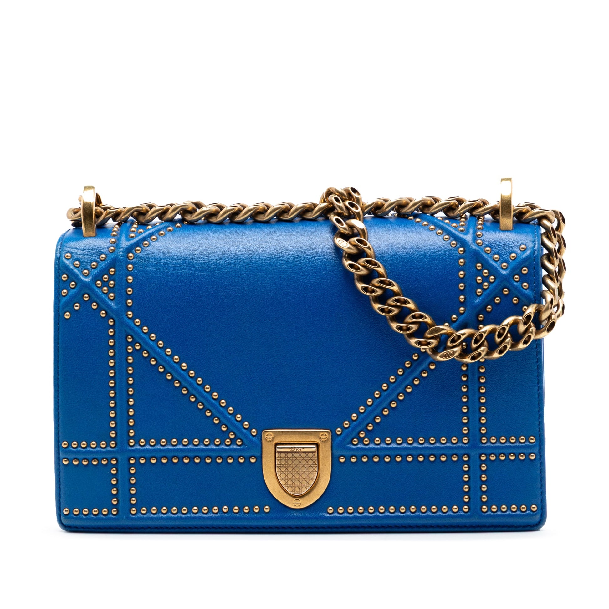 Dior Small Studded Lambskin Diorama Flap