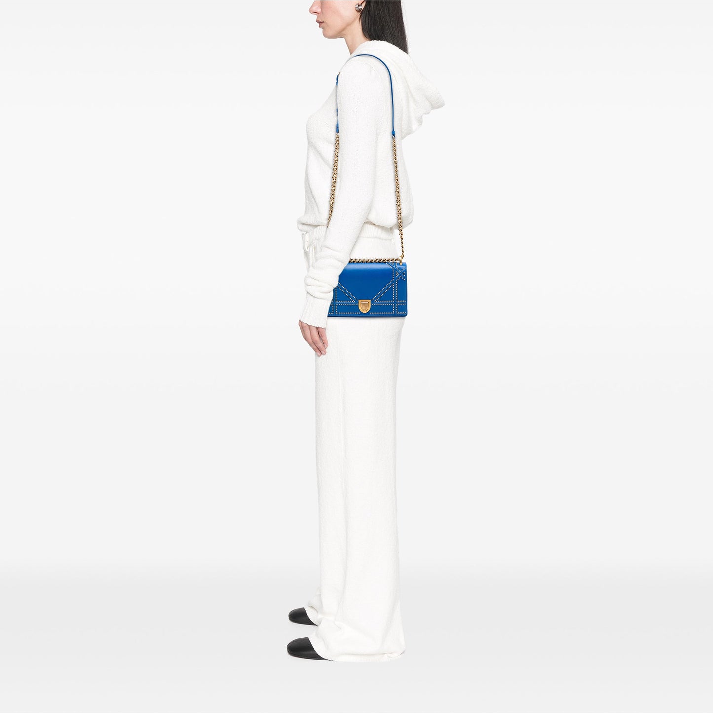 Dior Small Studded Lambskin Diorama Flap